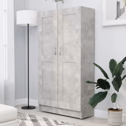 vidaXL Book Cabinet Concrete Grey Engineered Wood Bookshelf Storage Sideboard