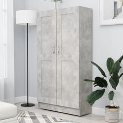 vidaXL Book Cabinet Concrete Grey Engineered Wood Bookshelf Storage Sideboard