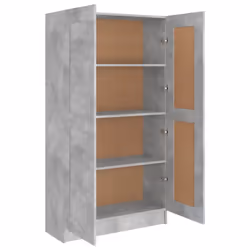vidaXL Book Cabinet Concrete Grey Engineered Wood Bookshelf Storage Sideboard - Additional view 6
