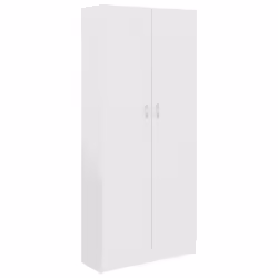vidaXL Book Cabinet White Engineered Wood Bookshelf Storage Rack Sideboard