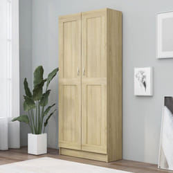 vidaXL Book Cabinet Sonoma Oak Engineered Wood Bookcase Storage Sideboard