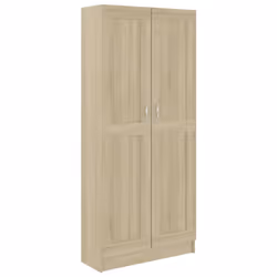vidaXL Book Cabinet Sonoma Oak Engineered Wood Bookcase Storage Sideboard