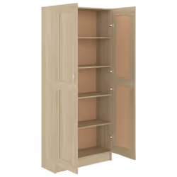 vidaXL Book Cabinet Sonoma Oak Engineered Wood Bookcase Storage Sideboard - Additional view 5