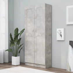 vidaXL Book Cabinet Concrete Grey Engineered Wood Bookshelf Rack Sideboard