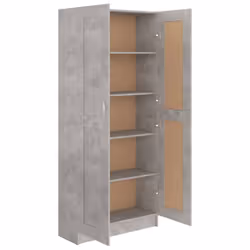 vidaXL Book Cabinet Concrete Grey Engineered Wood Bookshelf Rack Sideboard - Additional view 4
