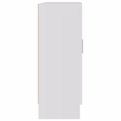 vidaXL Vitrine Cabinet White Engineered Wood Book Storage Bookcase Sideboard - Additional view 5