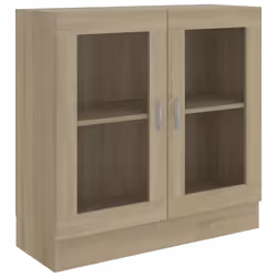 VidaXL 802744, Oak, Wood, Wood, Glass, Wood, 825 mm, 305 mm
