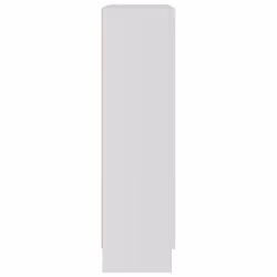 vidaXL Vitrine Cabinet White Engineered Wood Book Storage Bookcase Sideboard - Additional view 5