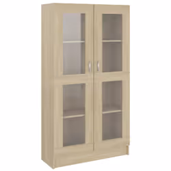 VidaXL 802762, Oak, Wood, Wood, Glass, Wood, 825 mm, 305 mm
