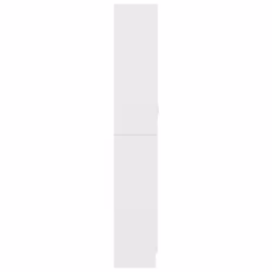 vidaXL Vitrine Cabinet White Engineered Wood Book Storage Bookcase Sideboard - Additional view 7