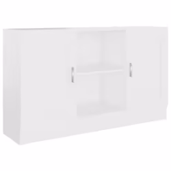 vidaXL Sideboard White Engineered Wood Storage Cupboard Side Buffet Cabinet