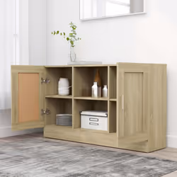vidaXL Sideboard Sonoma Oak Engineered Wood Storage Cupboard Buffet Cabinet