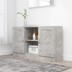 vidaXL Sideboard Concrete Grey Engineered Wood Storage Cupboard Side Cabinet