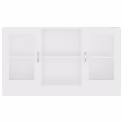 vidaXL Vitrine Cabinet White Engineered Wood Sideboard Storage Side Cupboard - Additional view 5