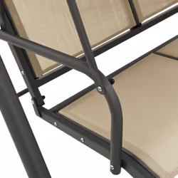 vidaXL Garden Swing Chair with Canopy Anthracite and Sand Outdoor Porch Bench - Additional view 5