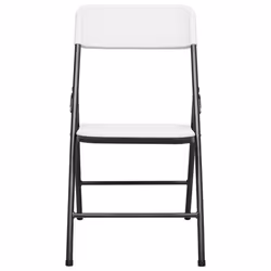 vidaXL 4x Folding Garden Chairs HDPE White Outdoor Seating Camping Picnic Seat