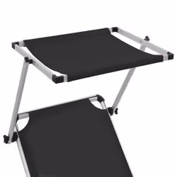 VidaXL 312458 outdoor chair Lounge Aluminium, Steel, Textile Black - Additional view 7
