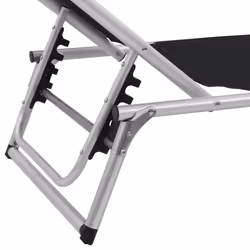 VidaXL 312458 outdoor chair Lounge Aluminium, Steel, Textile Black - Additional view 8