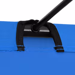 vidaXL Camping Bed 180x60x19 cm Oxford Fabric and Steel Blue Hiking Lounger