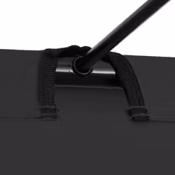 vidaXL Camping Bed 180x60x19 cm Oxford Fabric and Steel Black Hiking Lounger