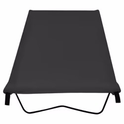 vidaXL 2 pcs Camping Beds 180x60x19 cm Oxford Fabric and Steel Black Lounger