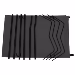 vidaXL 2 pcs Camping Beds 180x60x19 cm Oxford Fabric and Steel Black Lounger