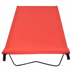 vidaXL 2 pcs Camping Beds 180x60x19 cm Oxford Fabric and Steel Red Lounger