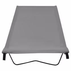 vidaXL 2 pcs Camping Beds 180x60x19 cm Oxford Fabric and Steel Grey Lounger - Additional view 2