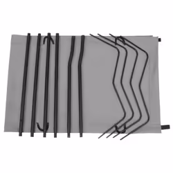 vidaXL 2 pcs Camping Beds 180x60x19 cm Oxford Fabric and Steel Grey Lounger - Additional view 3