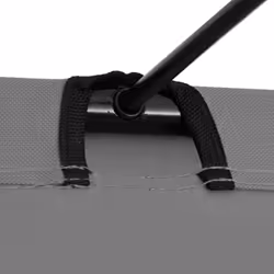 vidaXL 2 pcs Camping Beds 180x60x19 cm Oxford Fabric and Steel Grey Lounger - Additional view 4