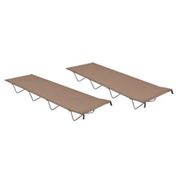 vidaXL 2 pcs Camping Beds 180x60x19 cm Oxford Fabric and Steel Taupe Lounger