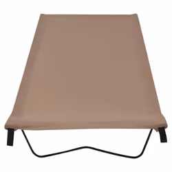 vidaXL 2 pcs Camping Beds 180x60x19 cm Oxford Fabric and Steel Taupe Lounger