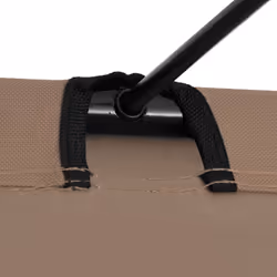 vidaXL 2 pcs Camping Beds 180x60x19 cm Oxford Fabric and Steel Taupe Lounger - Additional view 4