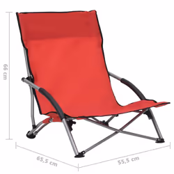 VidaXL 312490 outdoor chair Terrace Oxford, Steel Red - Additional view 8