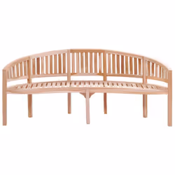 vidaXL Solid Teak Wood Banana Bench Patio Outdoor Garden Banana-shaped Seat - Additional view 2