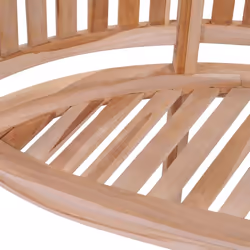 vidaXL Solid Teak Wood Banana Bench Patio Outdoor Garden Banana-shaped Seat - Additional view 4