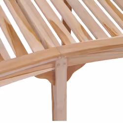 vidaXL Solid Teak Wood Banana Bench Patio Outdoor Garden Banana-shaped Seat - Additional view 5