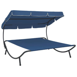 VidaXL 313527 outdoor chair Terrace Padded seat Oxford, Steel Blue