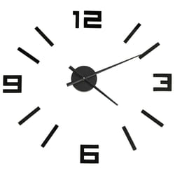 vidaXL 3D Wall Clock Modern Design Home Decor DIY Analog Clock Multi Colours - black