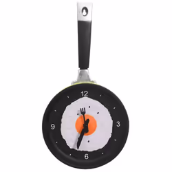 vidaXL Wall Clock with Fried Egg Pan Design 18.8 cm Analog Clock Living Room