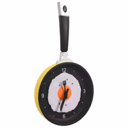 vidaXL Wall Clock with Fried Egg Pan Design 18.8 cm Analog Clock Living Room