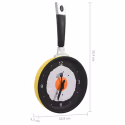 vidaXL Wall Clock with Fried Egg Pan Design 18.8 cm Analog Clock Living Room