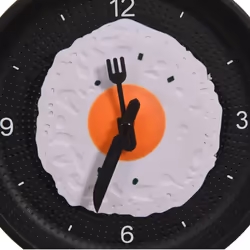 vidaXL Wall Clock with Fried Egg Pan Design 18.8 cm Analog Clock Living Room - Additional view 4