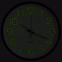 vidaXL Luminous Wall Clock Black Home Office Decor Hanging Analog Number Clock