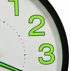 vidaXL Luminous Wall Clock Black Home Office Decor Hanging Analog Number Clock - Additional view 5