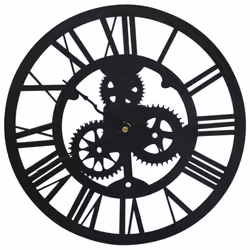 vidaXL Wall Clock 30 cm Acrylic Home Decor Hanging Analog Clock Black/Silver - black
