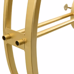 vidaXL Wall Clock Gold Iron Home Office Decor Hanging Skeleton Analog Clock