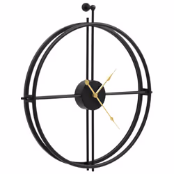 vidaXL Wall Clock Black 52 cm Iron Decorative Analog Clock Living Room Indoor