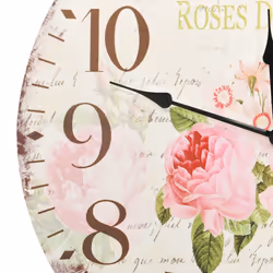 vidaXL Vintage Wall Clock Flower Home Office Decoration Hanging Analog Clock
