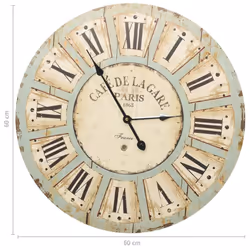 vidaXL Wall Clock Multicolour MDF Home Office Decoration Hanging Analog Clock - Additional view 4